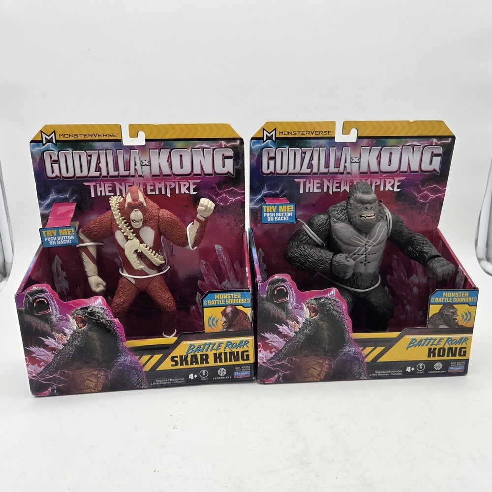 Godzilla X Kong: The New Empire Battle Roar Skar King Action Figure Toy Lot Of 2